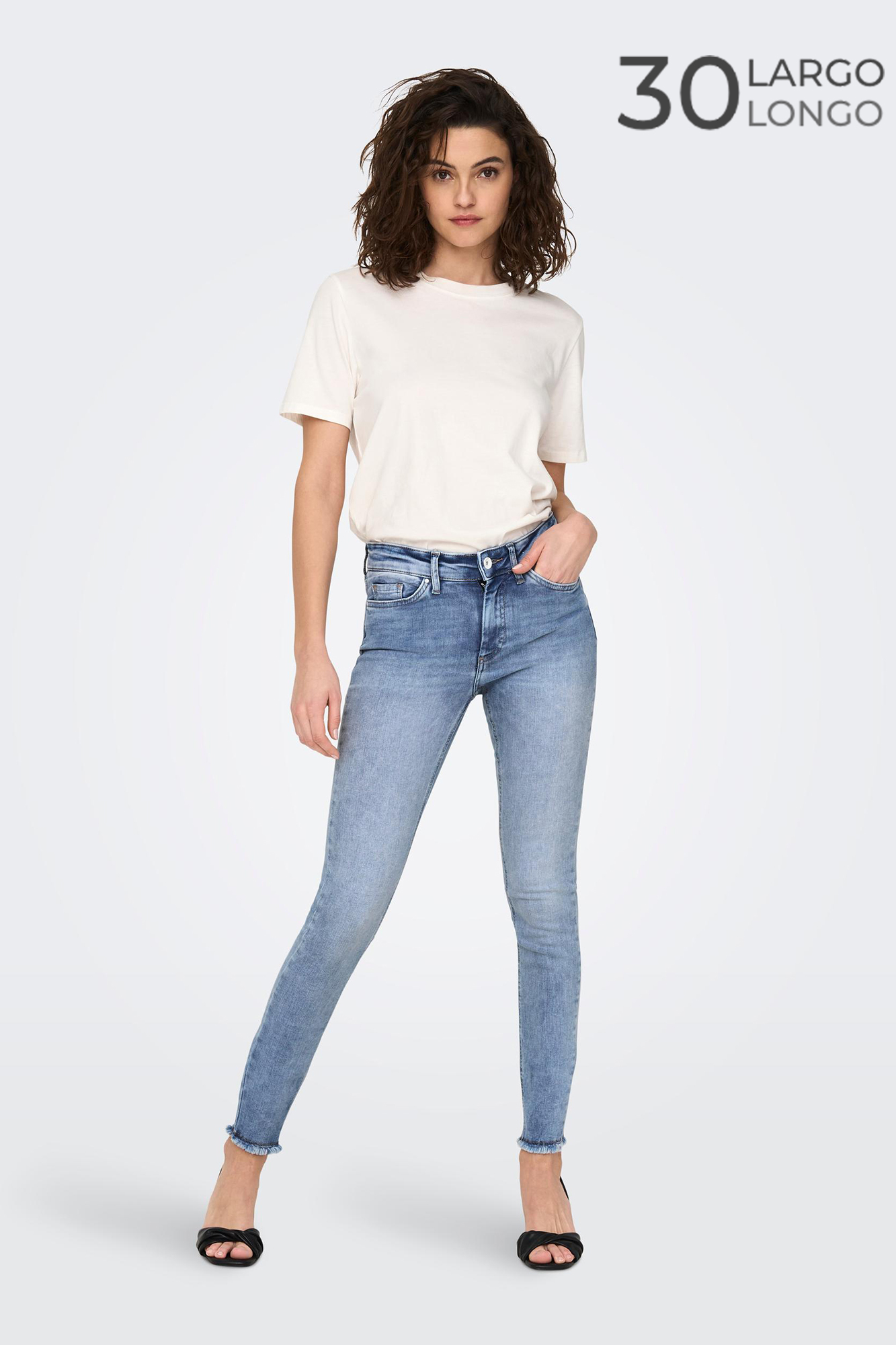 Jeans Skinny De Tiro Medio Jeans Para Mujer Spf