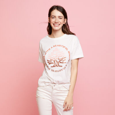 Camisetas | Camiseta Rayas Mafalda Arena | Springfield Mujer - Emilie  Attolini
