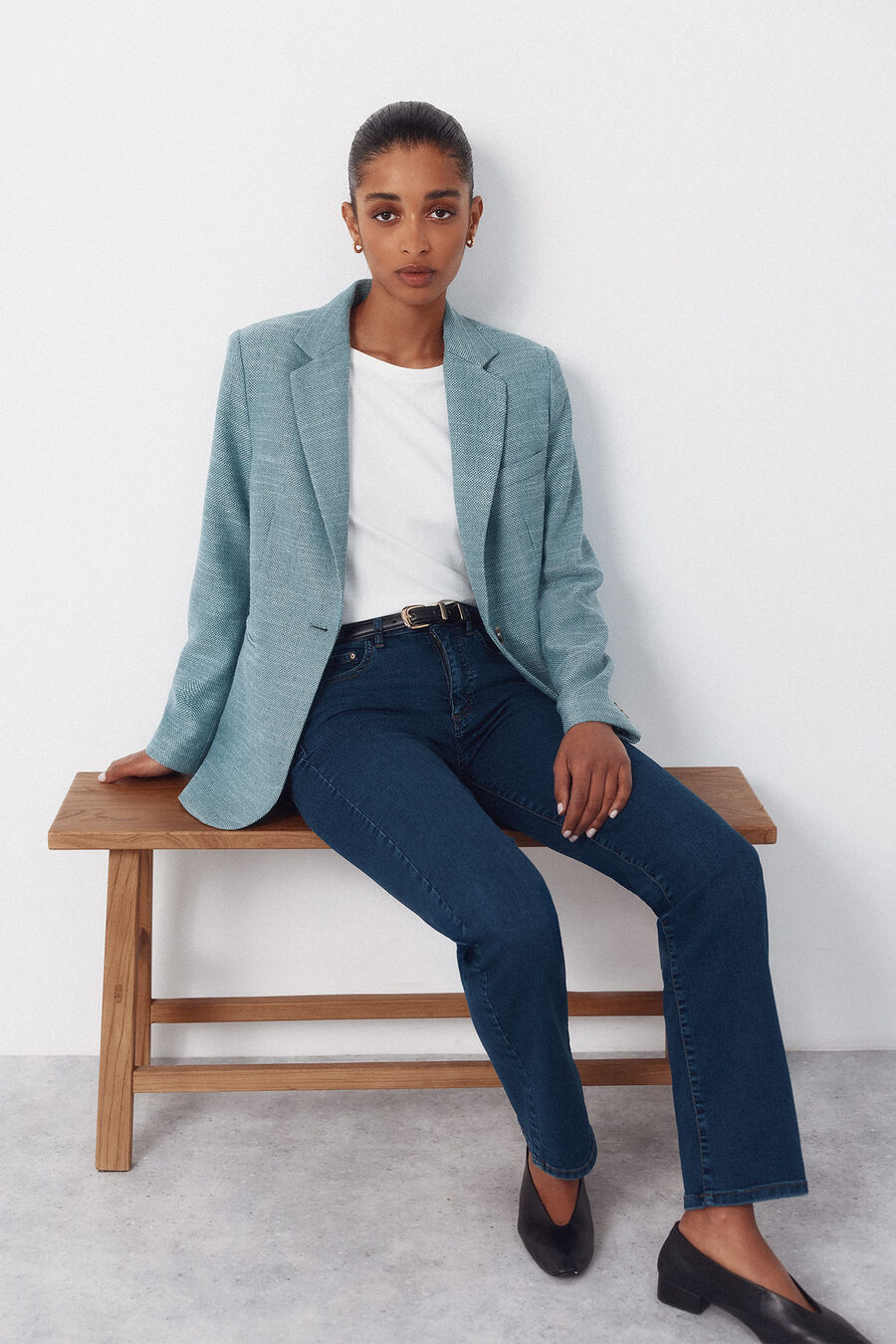 Blazer tejido con textura