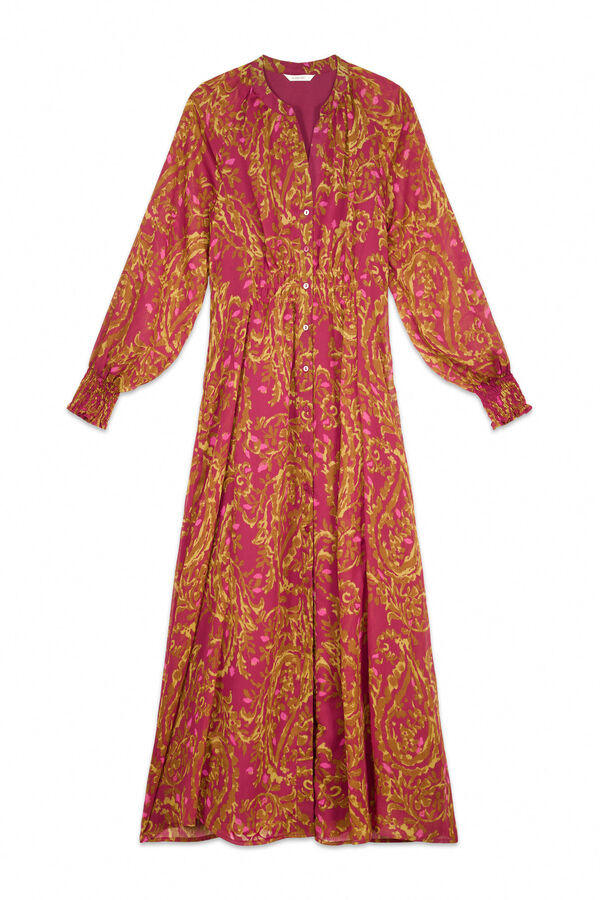 Slowlove Vestido estampado fluido Estampado rojo