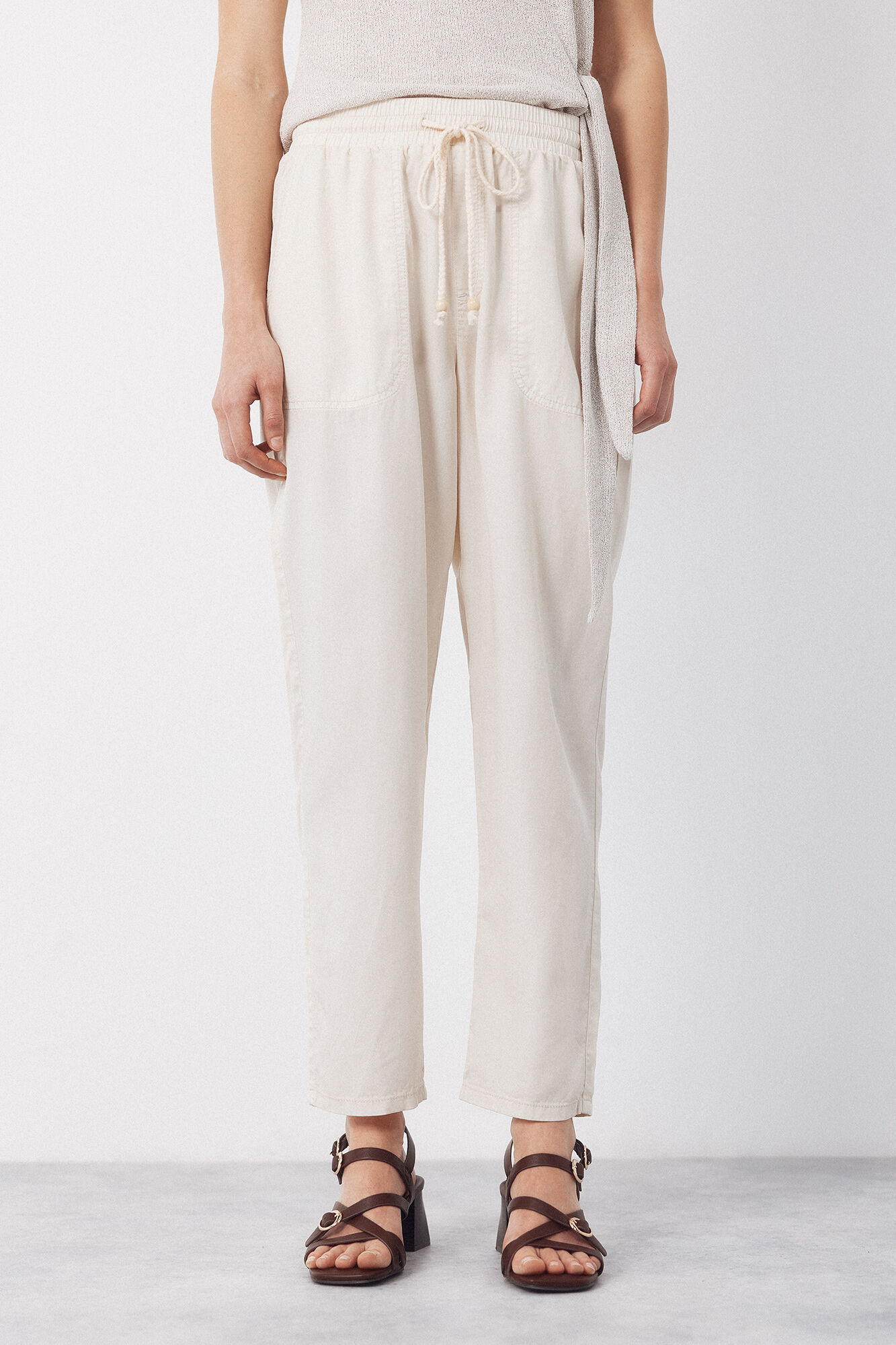 Cortefiel Pantalones Fluidos Tencel
