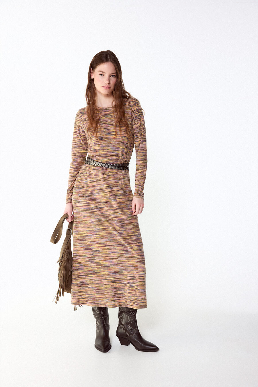 Vestido punto melange