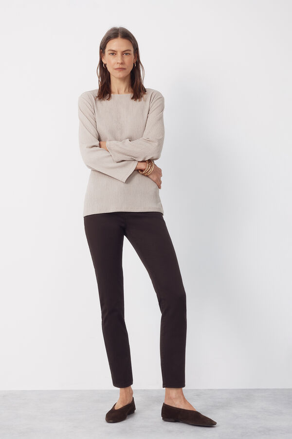 Cortefiel Jeans Sensational Pitillo color Marr&oacute;n oscuro