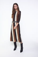 Slowlove Vestido estructura multicolor Multicolor