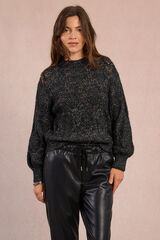 Molly Bracken Jersey de manga larga en punto calado Negro