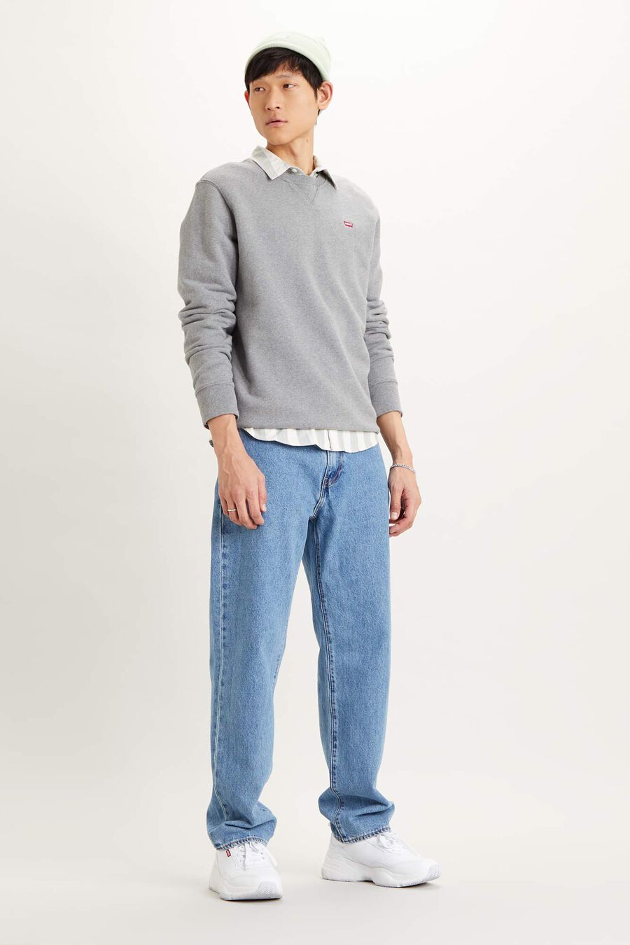 Sudadera Levi's® cuello redondo en tejido polar