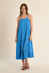 Molly Bracken Vestido comprido de al&ccedil;as e la&ccedil;ada Azul