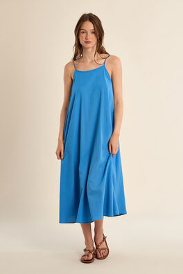 Vestido largo de tirantes y lazada