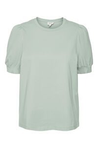 Vero Moda Camiseta de mujer con empu&ntilde;adura ce&ntilde;ida de manga corta