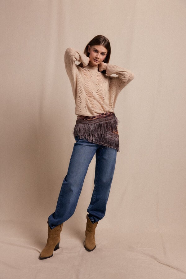 Slowlove Jersey calado perkins Piedra