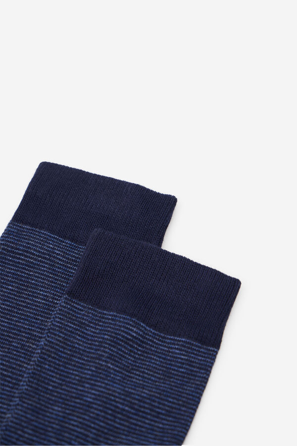 Cortefiel Micro stripe socks Navy