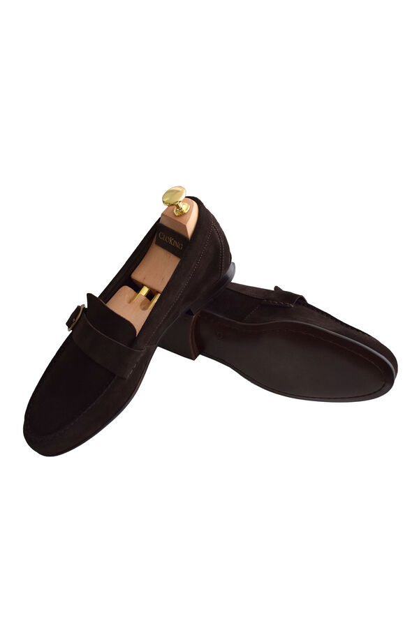 Cloking Zapato Mocas&iacute;n Hebilla Ante Marr&oacute;n Marr&oacute;n oscuro
