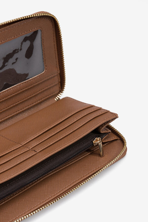 Vilanova Monedero con textura Marr&oacute;n