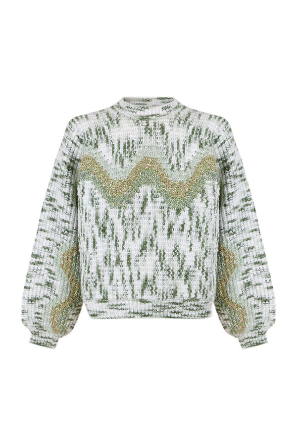 Slowlove Jersey jaspeado verde