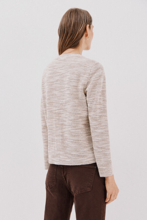 Cortefiel C&aacute;rdigan tweed Beige