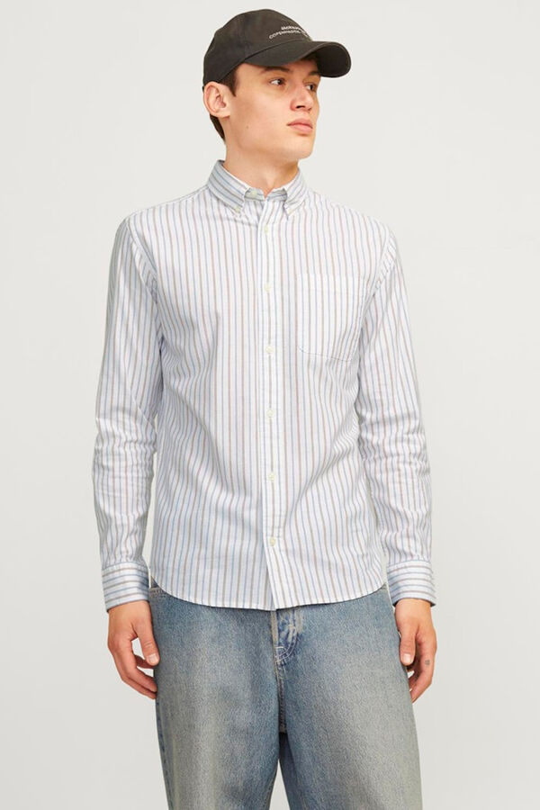 Jack & Jones Slim fit oxford shirt Printed white