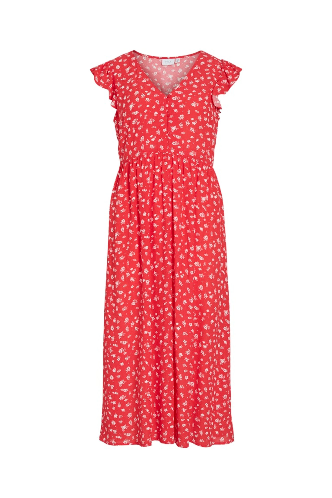 Vila Vestido midi estampado de viscosa
