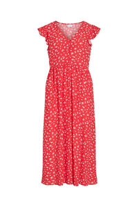 Vila Vestido midi estampado de viscosa