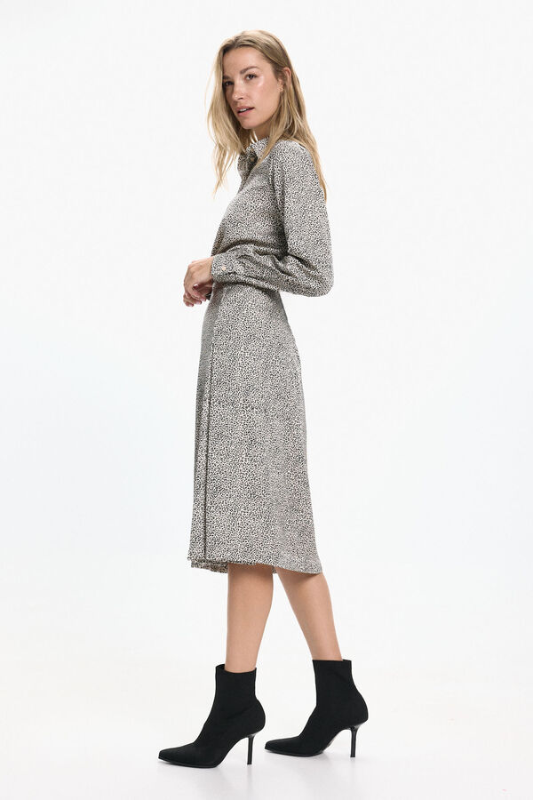 Vero Moda Falda midi vuelo Grey