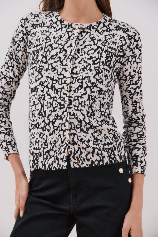 Cortefiel Jersey manga larga Negro