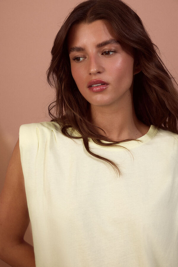 Slowlove Shoulder pad top Yellow