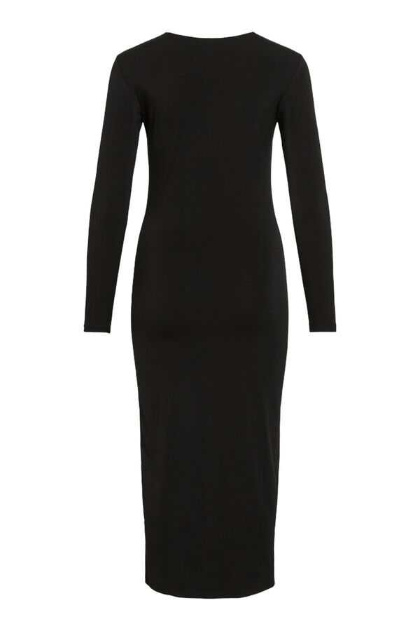 Vila Vestido midi con botones Negro