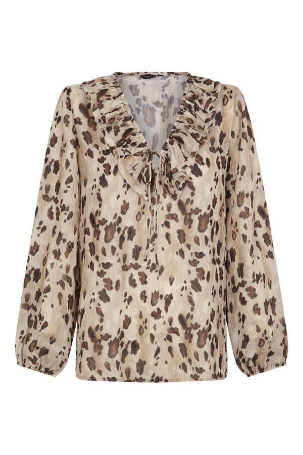 Cortefiel Blusa volantes Multicolor