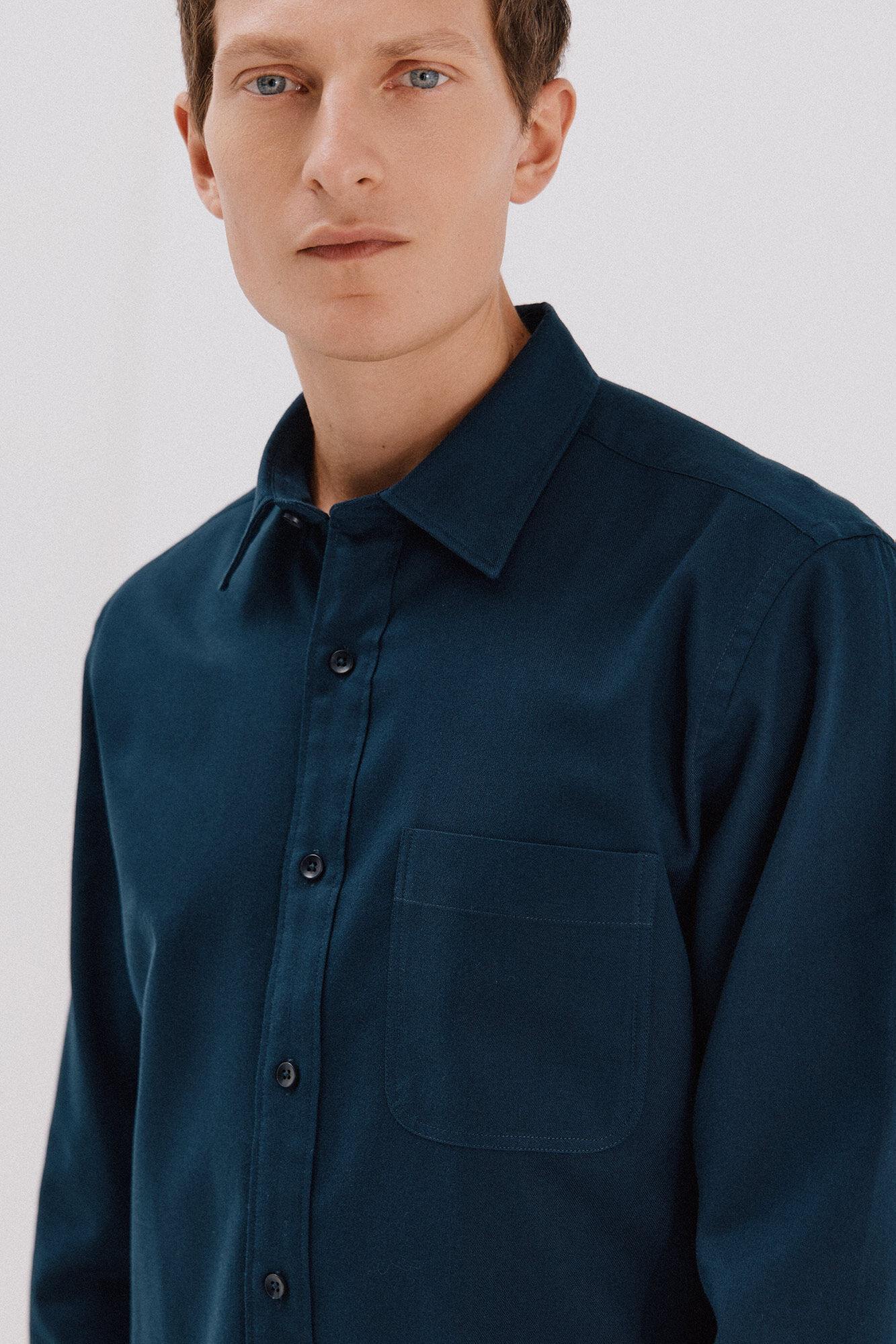 Cortefiel Camisa de gabardina tencel