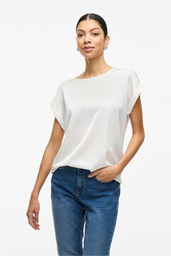 Vila Top satinado de manga corta