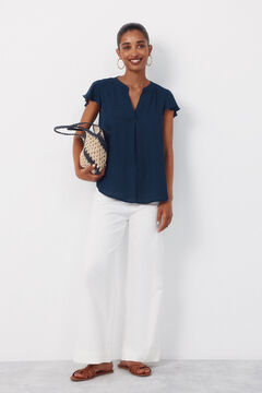 Cortefiel Blusa fluida manga vuelo
