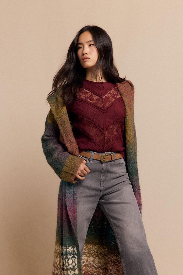 Slowlove Chaqueta larga jacquard Multicolor