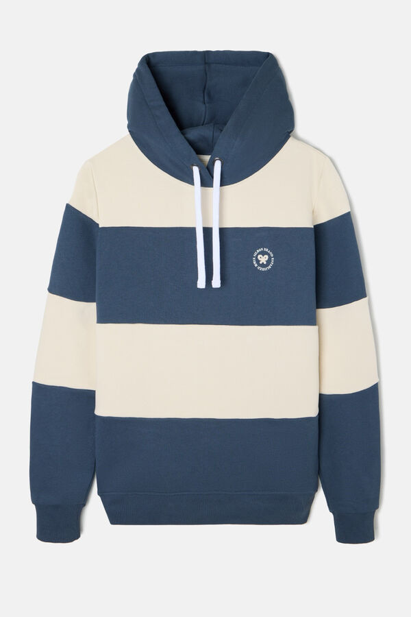 Silbon Sudadera capucha raya ancha Azul marino