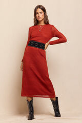 Slowlove Vestido estructura r&uacute;stica Orange