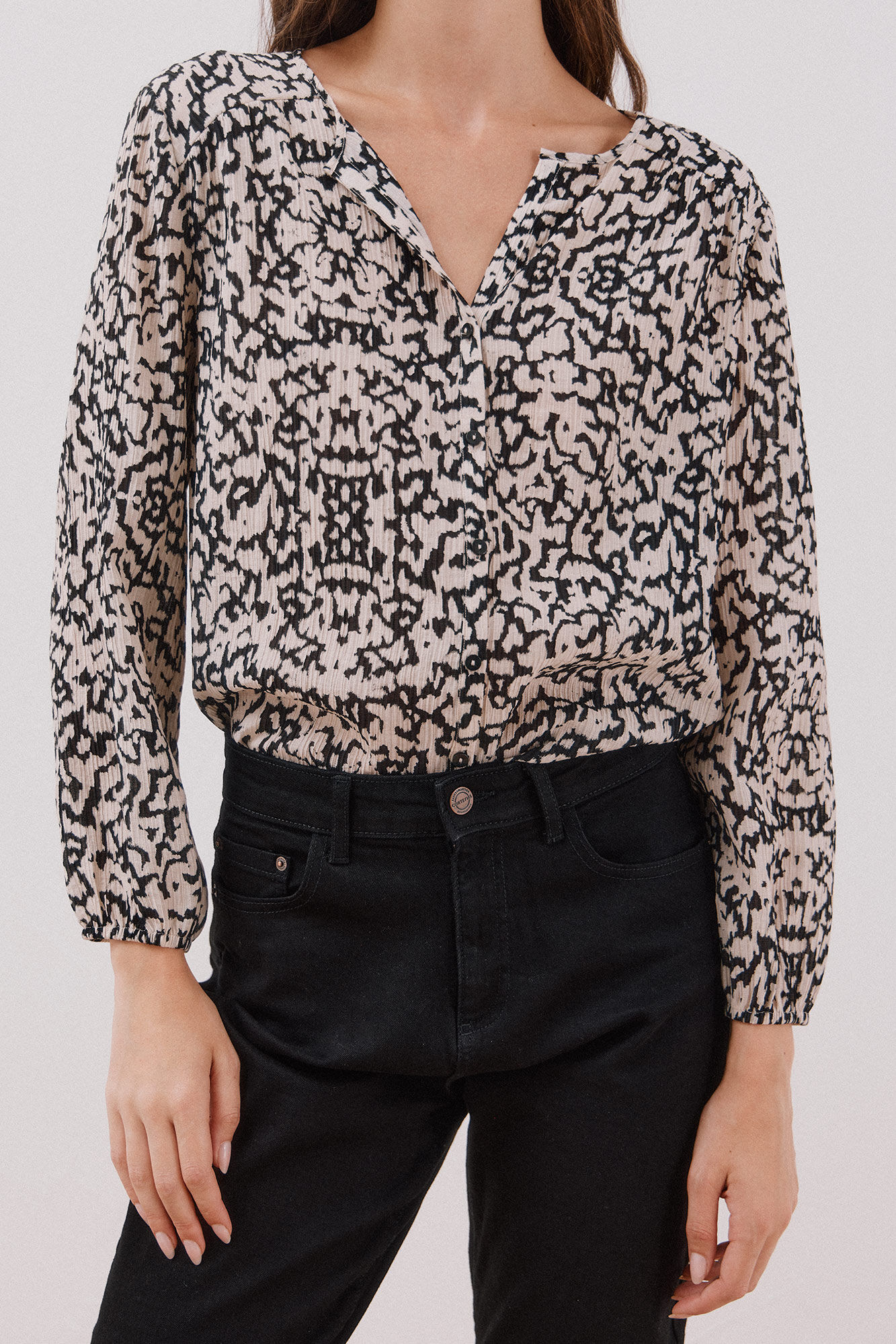 Cortefiel Blusa cuello redondo