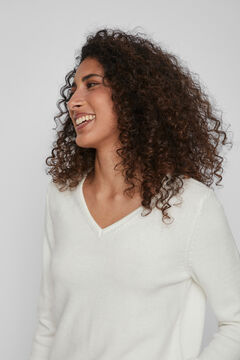 Vila Jersey de punto cuello en V de viscosa