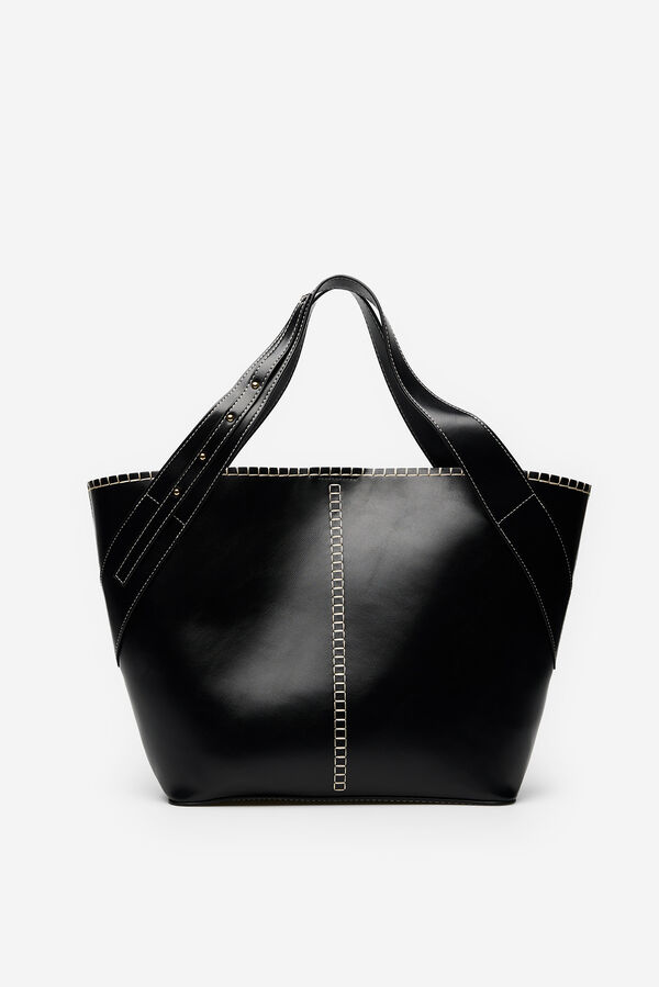 Cortefiel Capazo pespuntes Negro