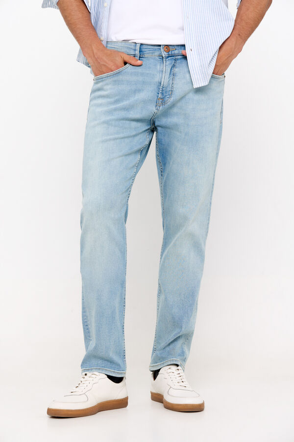 Cortefiel Slim-fit lightweight jeans Blue