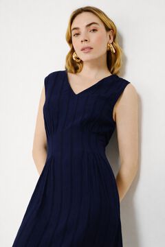 Vila Vestido midi em viscose
