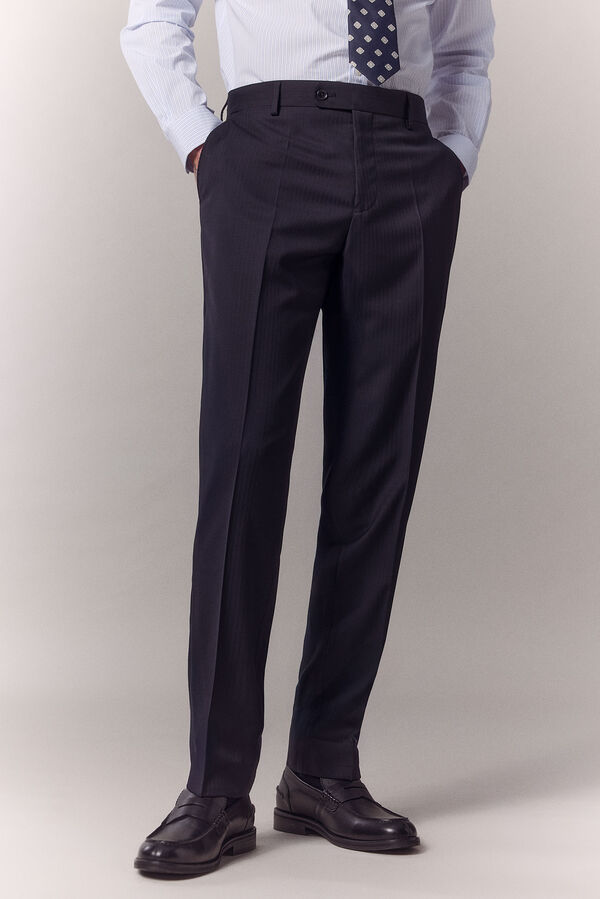 OOTO Pantal&oacute;n traje espiga Azul marino