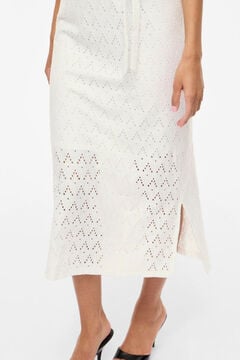 Vila Vestido midi com recortes em algod&atilde;o