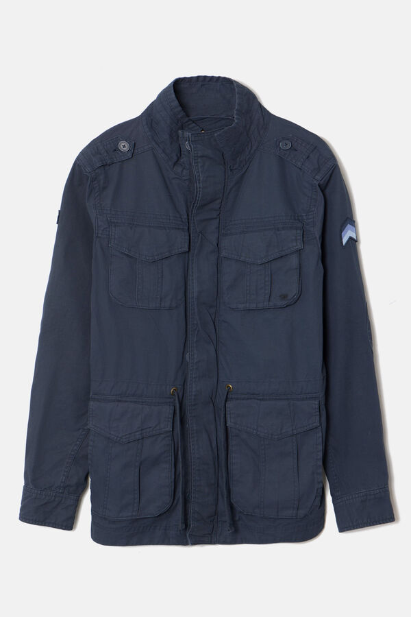 Silbon Chaqueta militar garment dye Azul marino