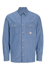 Jack & Jones Camisa manga larga tejido plano Azul