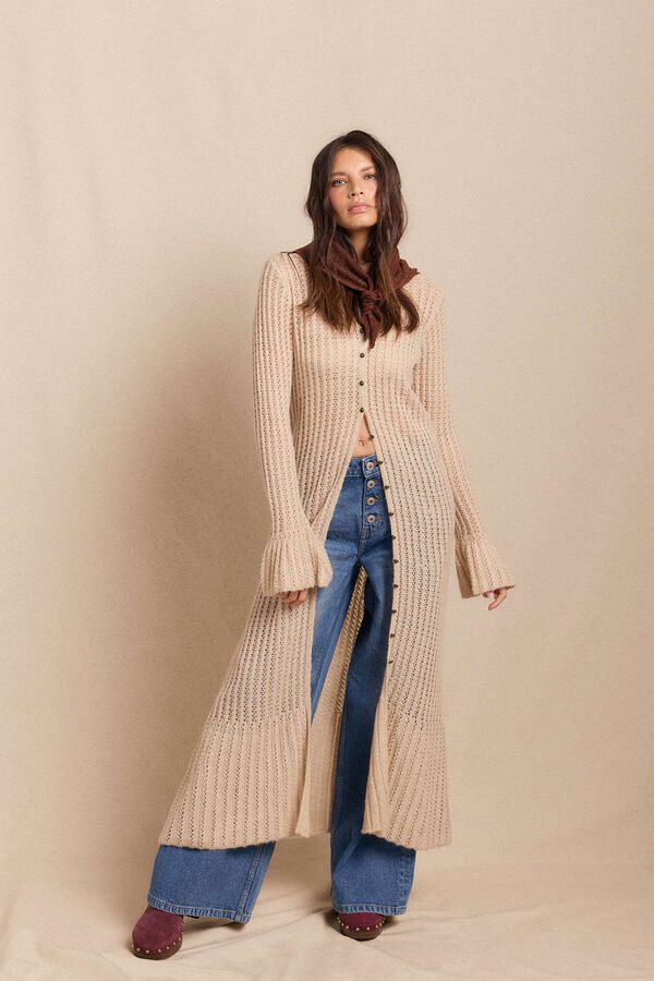 Slowlove Chaqueta larga punto Crudo