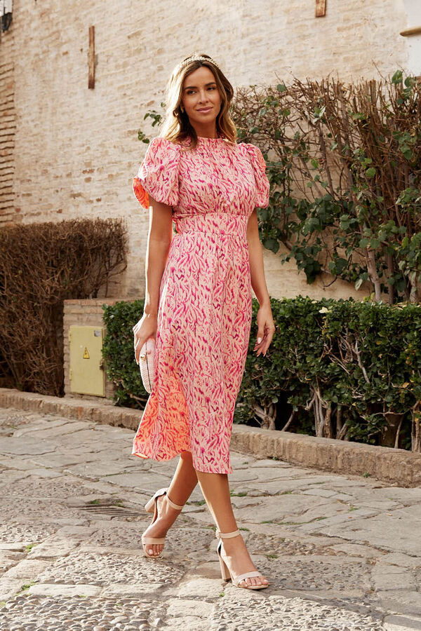 Pol&iacute;n Et Moi Vestido midi Tabatha lazo Rosa