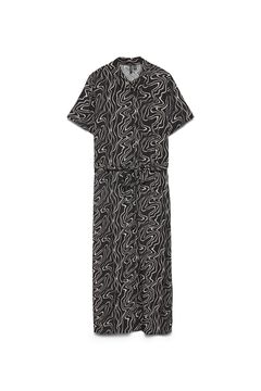 Vero Moda Vestido midi estampado de manga corta
