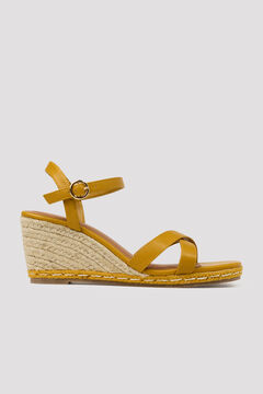 Cortefiel Sand&aacute;lia espadrille com salto plataforma