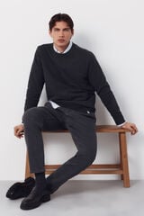 Cortefiel Sudadera estructura cuello caja Gris