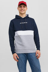 Jack & Jones Colour block hoodie Navy