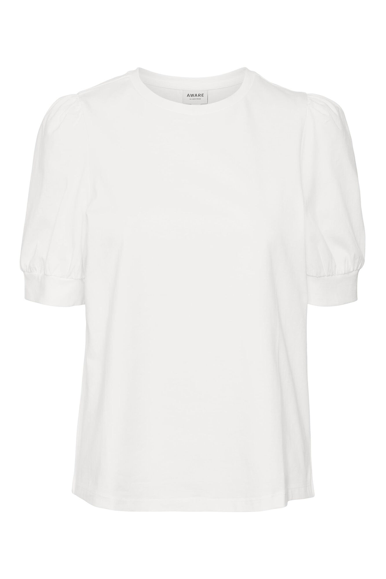 Vero Moda Camiseta de mujer con empu&ntilde;adura ce&ntilde;ida de manga corta