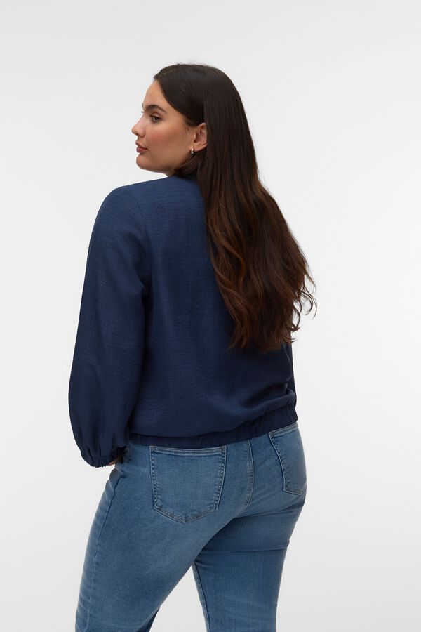 Vero Moda Curve Cazadora bomber talla grande Azul marino